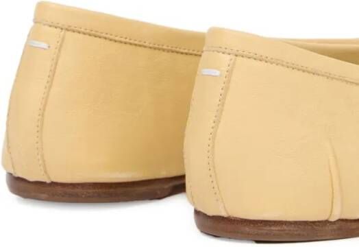Maison Margiela Beige Leather Tabi Ballerina Flats in beige