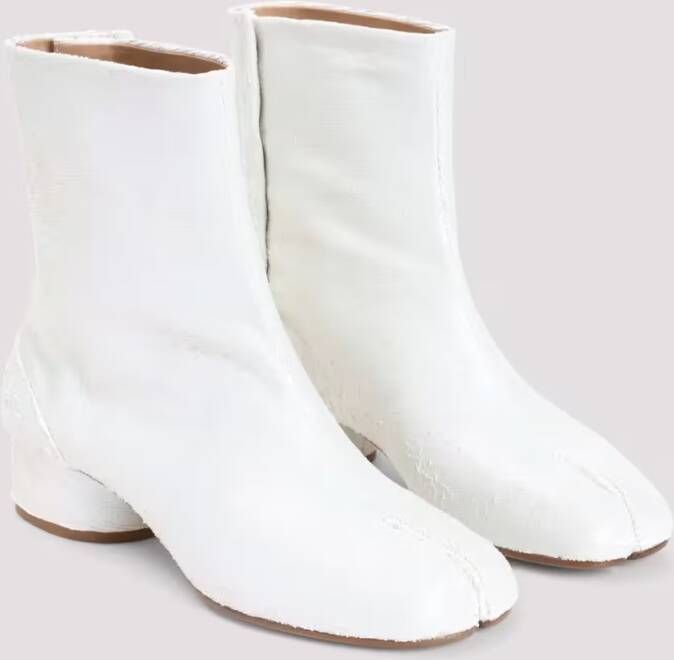 Maison Margiela Boots Leather Ankle Boots in wit