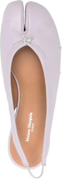 Maison Margiela Lilac Leather Tabi Flats in paars