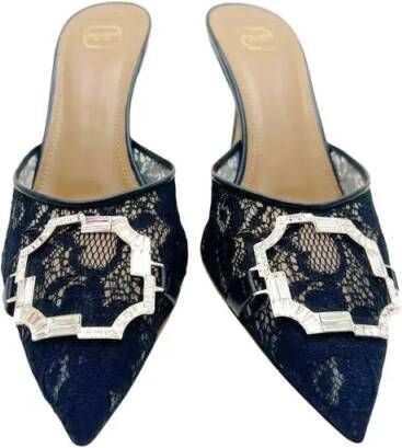 Malone Souliers Sandalen Missy 70 Black Lace Stiletto M in zwart