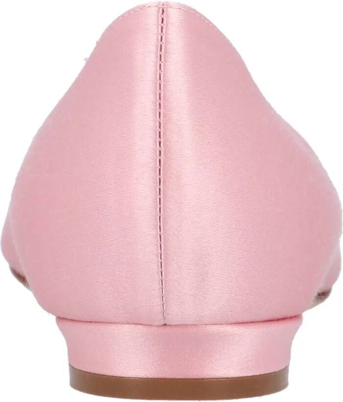 Manolo Blahnik Hangisi Ballerinas Pink in roze