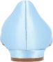 Manolo Blahnik Hangisi Flat Blue in blauw - Thumbnail 1