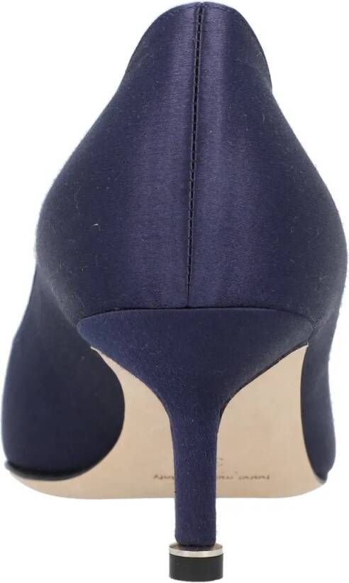 Manolo Blahnik Hoge hakken Hangisi 050 Pump Blue in blauw