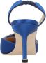 Manolo Blahnik Hoge hakken Hangisli Slingback Pumps 85Mm Blue in blauw - Thumbnail 1