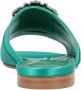 Manolo Blahnik Sandalen Martamod Flat Green in groen - Thumbnail 1