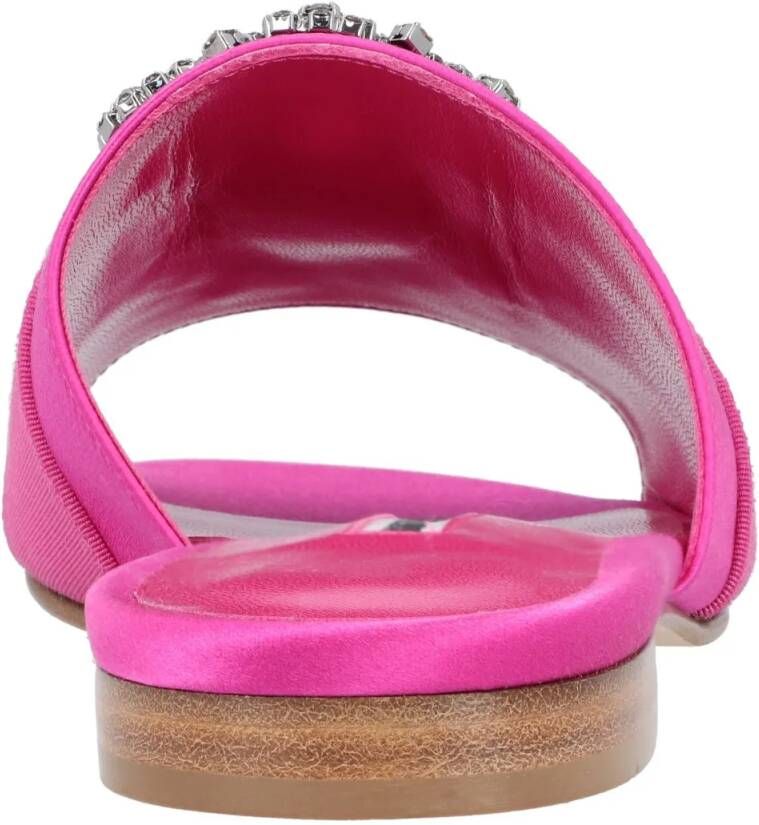 Manolo Blahnik Sandalen Martamod Flat Purple in roze