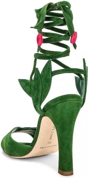 Manolo Blahnik Sandalen Ossie 105 Wrap Sandals in groen