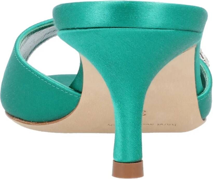 Manolo Blahnik Slippers & Mules Lumada Fabio 050 Mule Green in groen