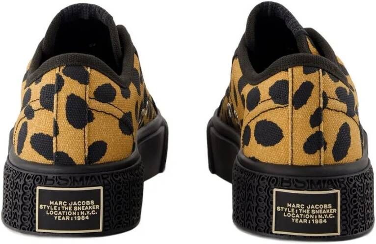 Marc Jacobs Low-Top Sneakers Bold Leopard Print Cotton Sneakers With Textured S in bruin