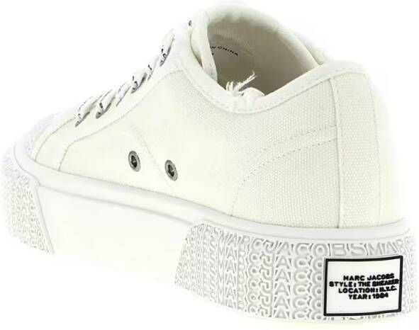 Marc Jacobs Low-Top Sneakers Used-Effect Cotton Canvas Low-Top Sneakers in wit