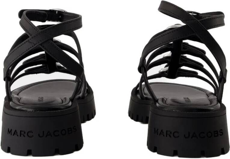 Marc Jacobs Sandalen The Kiki Gladiator Sandals Leather Black in zwart