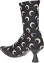Marine Serre Boots Ankle-Height Pointed Boots With Crescent Heel Deta in zwart - Thumbnail 2