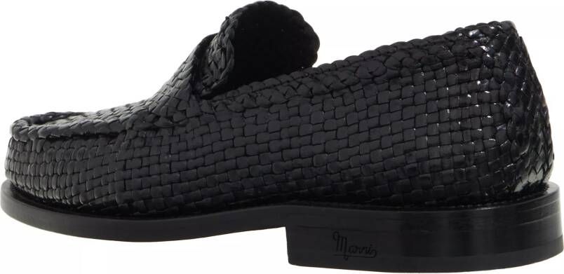 Marni Loafers & ballerina schoenen Woven Light Loafer in zwart