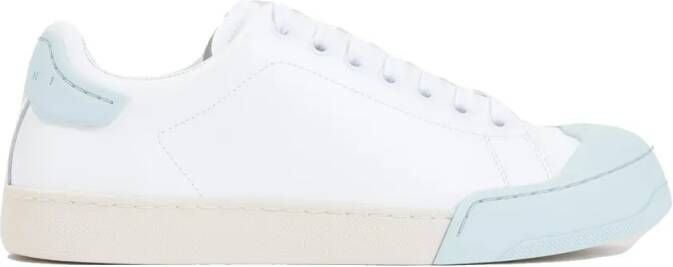 Marni Low-Top Sneakers Dada Bumper White Light Blue Leather Sneakers in wit