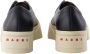 Marni Zwarte Leren Sneakers met Contrasterende Details Black Dames - Thumbnail 2
