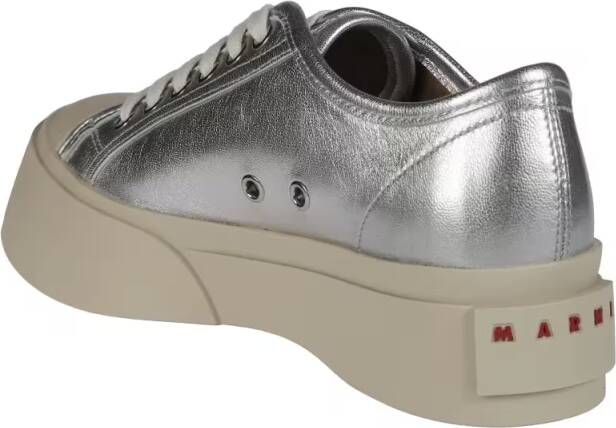 Marni Low-Top Sneakers Silver Metallic Mary Jane Sneakers in zilver