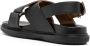 Marni Sandalen Cross-Strap Calf Leather Sandals in zwart - Thumbnail 1