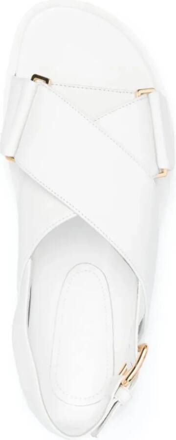 Marni Sandalen Fussbett Criscross Sandal White in wit