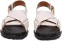 Marni Sandalen Fussbett Sandal In White Leather in wit - Thumbnail 2