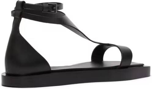 Max Mara Sandalen Minimalist Black Sneakers With Crisscross Ankle St in zwart