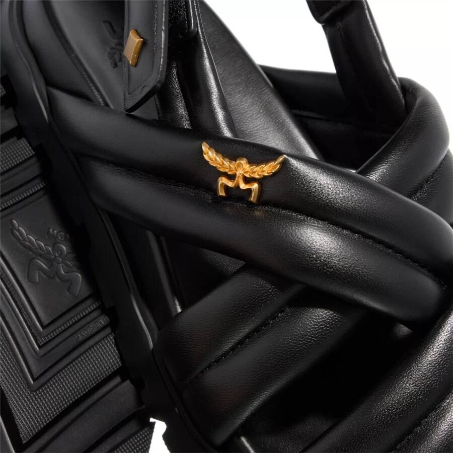 MCM Sandalen U Col Lthr Flat Sandals Bk in zwart