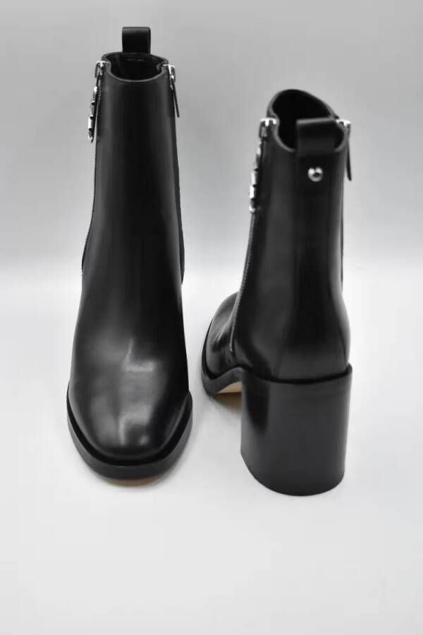 Michael Kors Boots Laced Ankle Boots With Zipper Detail And Stiletto in zwart
