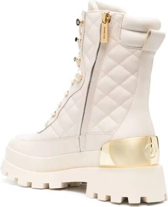 Michael Kors Boots Rowan Lace Up Bootie in beige