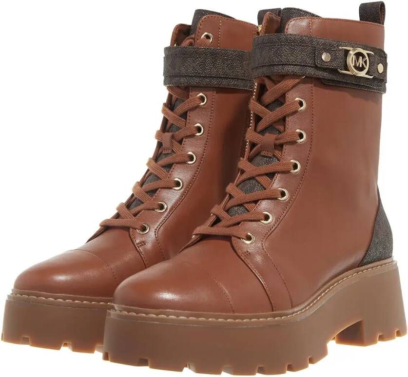 Michael Kors Enkellaarzen Mandy Lace Up Bootie in bruin