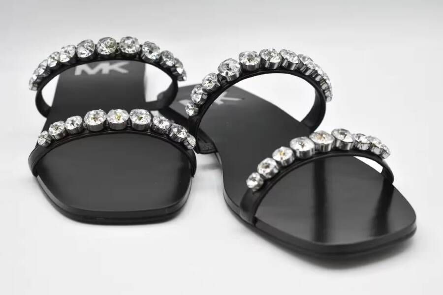 Michael Kors Sandalen Black Leather Sandals in zwart