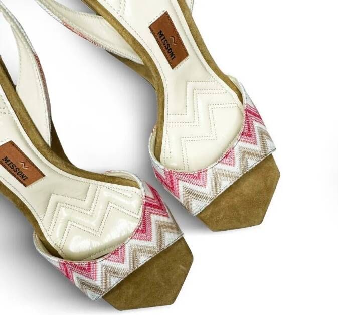Missoni Sandalen Zante Suede Pink Wedges 95 in beige