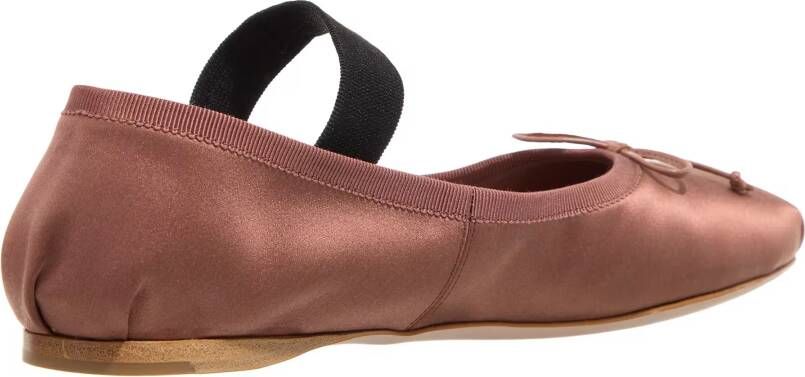 Miu Ballerinas Satin Ballet Flats in bruin