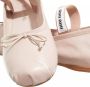 Miu Loafers & ballerina schoenen Street Style Logo Ballet Shoes in beige - Thumbnail 1