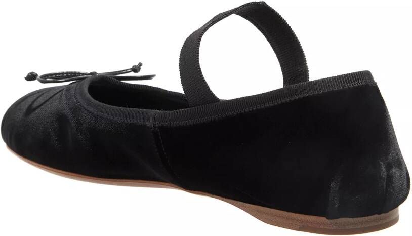 Miu Loafers & ballerina schoenen Woman Velvet Ballerinas in zwart