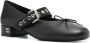 Miu Loafers Leather Mary Janes in zwart - Thumbnail 1