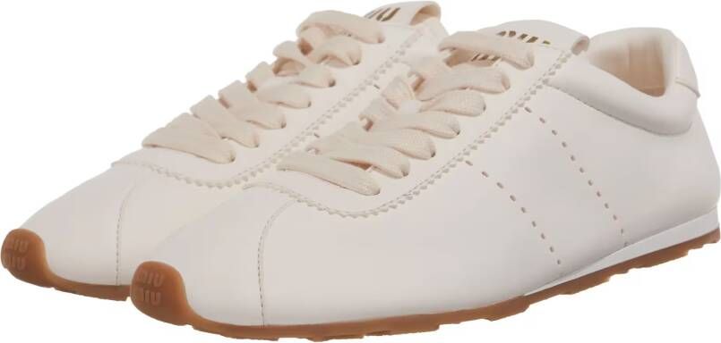 Miu Low-Top Sneakers Plume Nappa Sneakers in wit