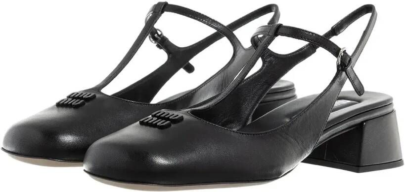 Miu Pumps & high heels Logo Pump in zwart