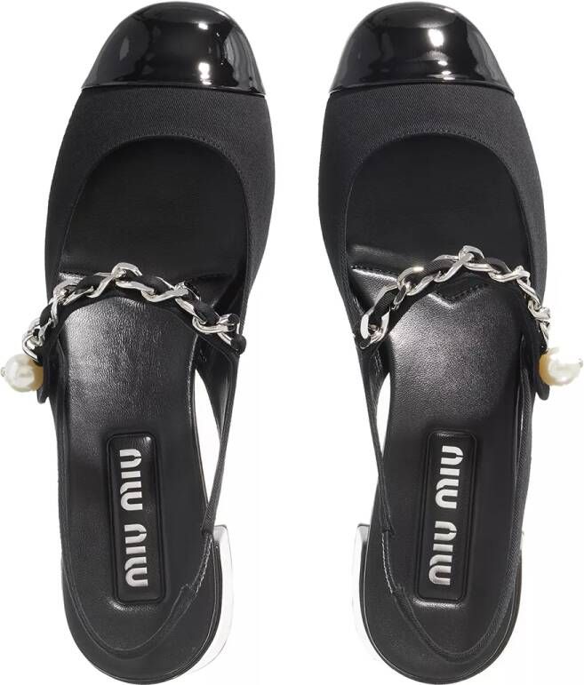 Miu Pumps & high heels Slingback Pumps In Gabardine And Patent Leather in zwart - Foto 2