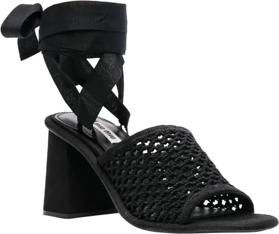 Miu Sandalen Macrame Sandals in zwart