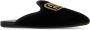 Miu Slippers & Mules Logo Embroidered Slip-On Mules in zwart - Thumbnail 2