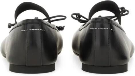 MM6 Maison Margiela Ballerina Anatomic Leather Flats in zwart