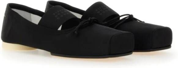 MM6 Maison Margiela Ballet Flats With Signature Bow Detail in zwart