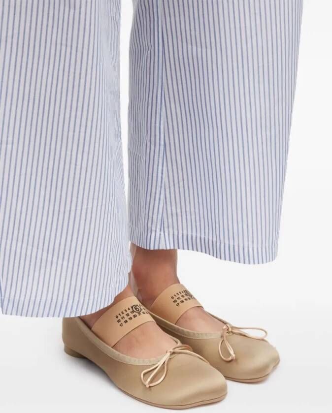 MM6 Maison Margiela Beige Sesame Leather Anatomic Ballerina in beige