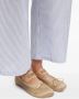 MM6 Maison Margiela Iconische Geborduurde Ballerina's met Leren Blokhak Beige Dames - Thumbnail 2