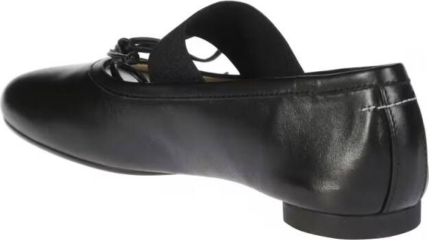 MM6 Maison Margiela Black Ballet Flats With Elastic Band in zwart
