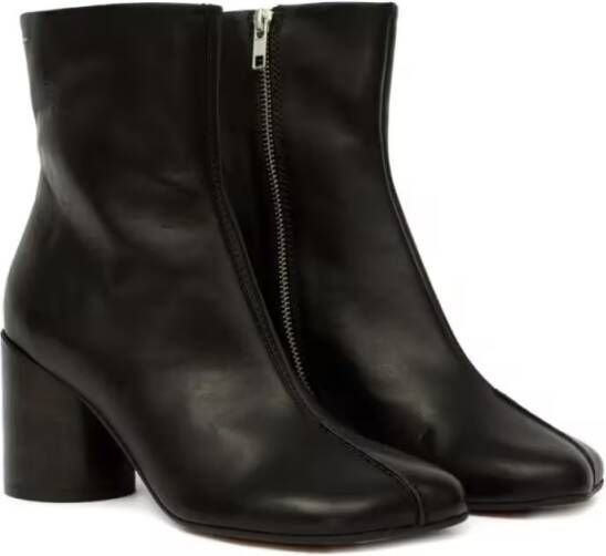 MM6 Maison Margiela Boots Ankle Boots With Distinctive Seam Detail And Block in zwart