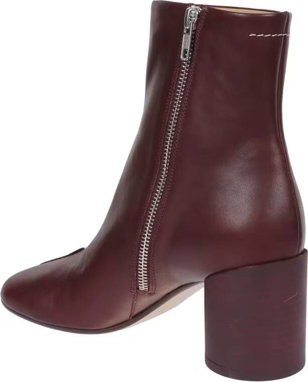 MM6 Maison Margiela Boots Leather Ankle Boot in zwart