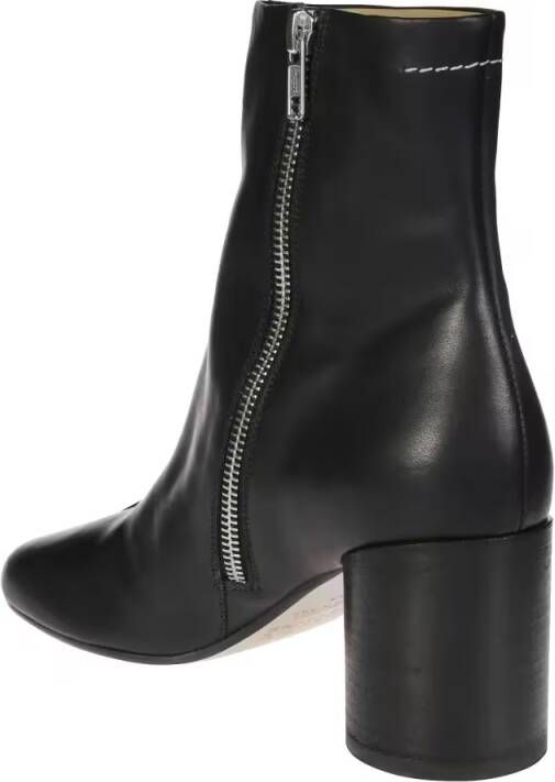 MM6 Maison Margiela Boots Mid-Height Block Heel Ankle Boots in zwart