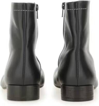 MM6 Maison Margiela Boots Minimalist Black Ankle Boots in zwart