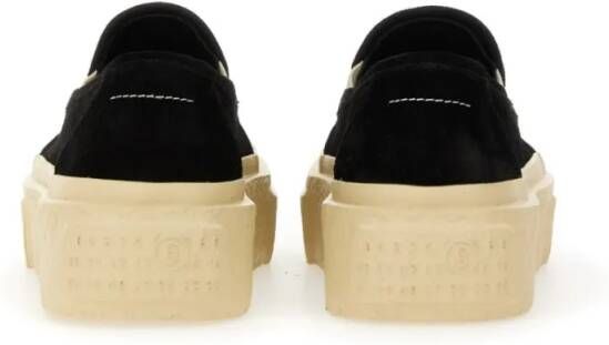 MM6 Maison Margiela Low-Top Sneakers Leather Sneakers in zwart
