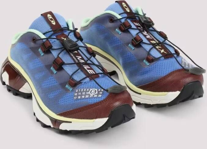 MM6 Maison Margiela Low-Top Sneakers Sporty Low-Cut Sneakers With Distinctive Lacing Sy in blauw